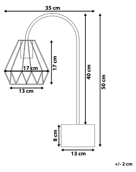 Stolná lampa svetlý medený kov tienidlo v tvare diamantu okrúhly stojan mramorový vzhľad
