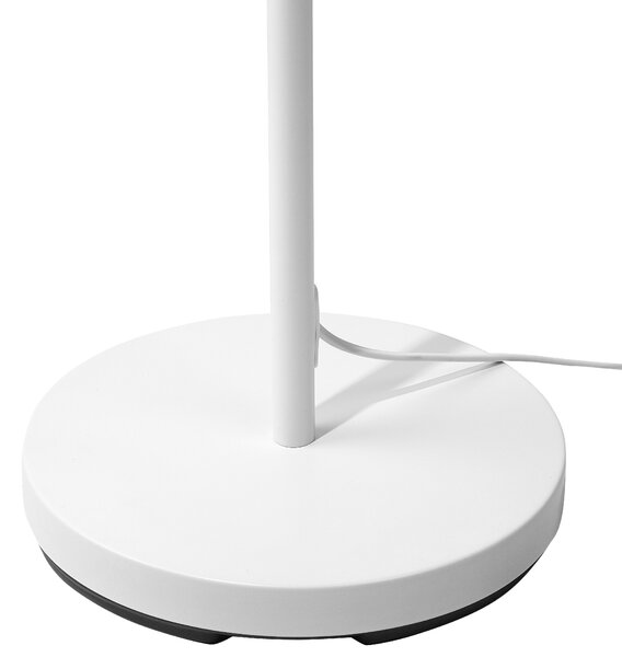 Stojaca lampa krémová biela kov polyester 164 cm 3 látkové tienidlá retro moderný štýl obývačka spálňa