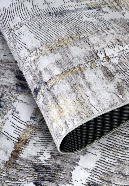 ELLE Decoration, Kusový koberec Imagination New 106037 Anthracite/Gold z kolekcie Elle, 120x160, šedá, obývacia izba