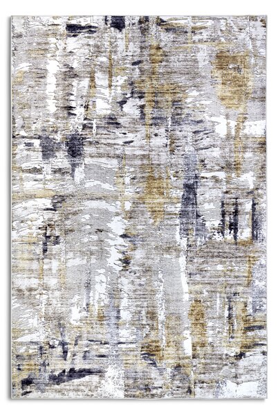 ELLE Decoration, Kusový koberec Imagination New 106037 Anthracite/Gold z kolekcie Elle, 120x160, šedá, obývacia izba