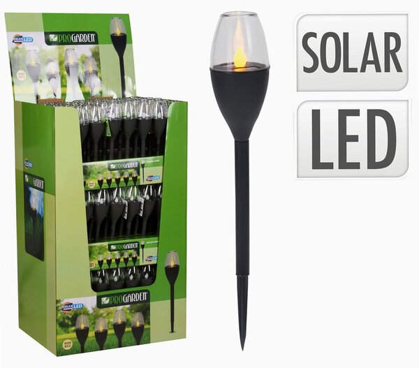 LED záhradná lampa na solárny pohon sivá 6cm 1ks
