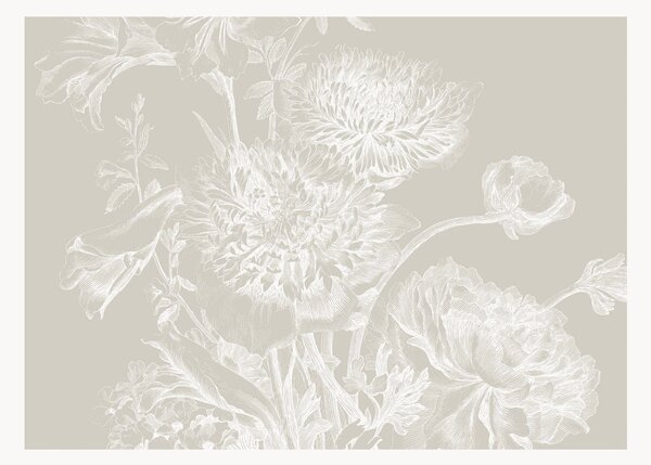Tapeta Engraved Flowers
