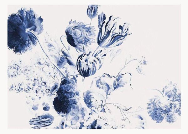 Netkaná tapeta Royal Blue Flowers II