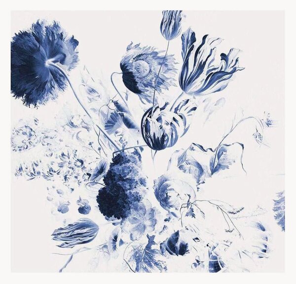 Netkaná tapeta Royal Blue Flowers II