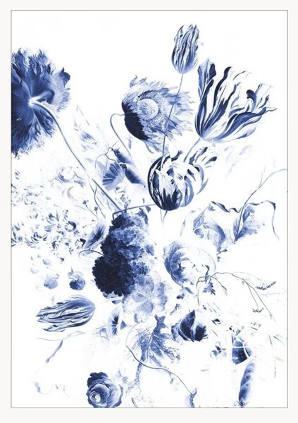 Netkaná tapeta Royal Blue Flowers II
