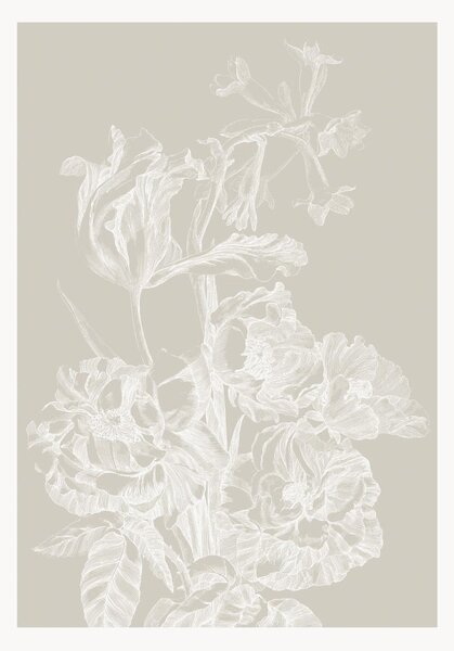 Tapeta Engraved Flowers