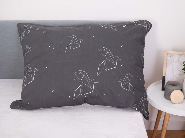 Bavlnená obliečka na vankúš Renforcé 70 × 90 cm - Birds origami
