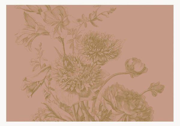 Netkaná tapeta Engraved Flowers