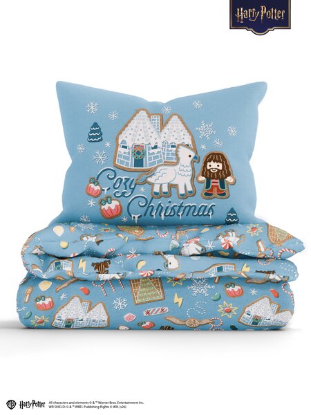 Bavlnené obliečky Renforcé - Cozy Christmas modré