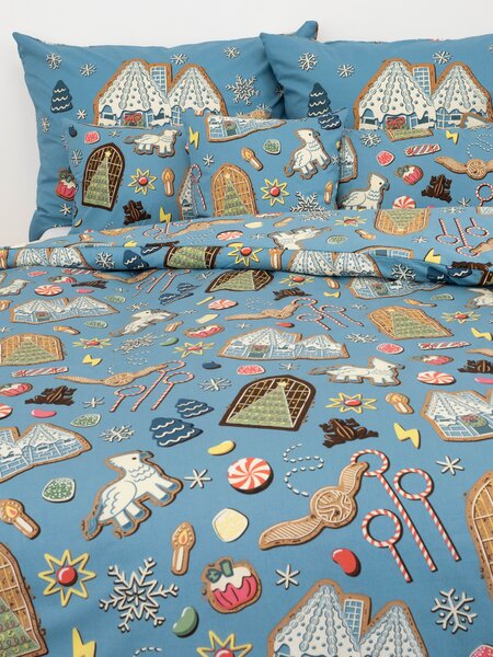 Bavlnené obliečky Renforcé - Cozy Christmas modré
