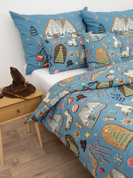 Bavlnené obliečky Renforcé - Cozy Christmas modré