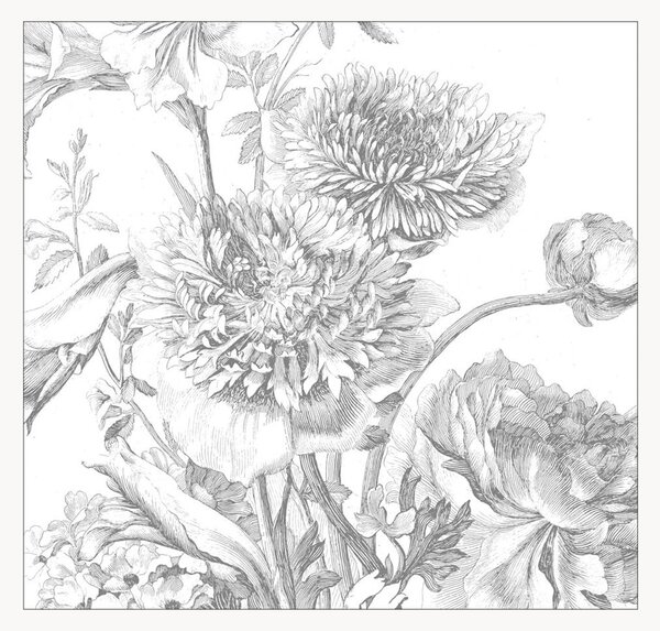 Netkaná tapeta Engraved Flowers