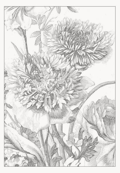 Netkaná tapeta Engraved Flowers