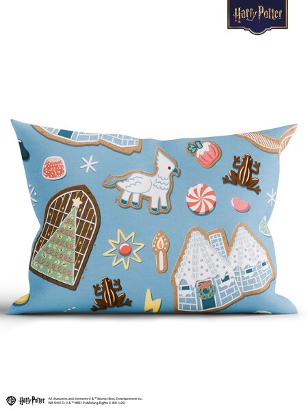 Bavlnená obliečka na vankúš Renforcé 40 × 60 cm - Cozy Christmas modré