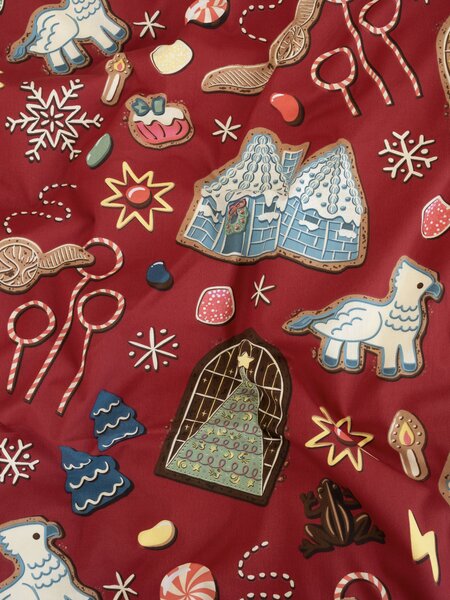 Bavlnené obliečky Renforcé - Cozy Christmas tmavo červené