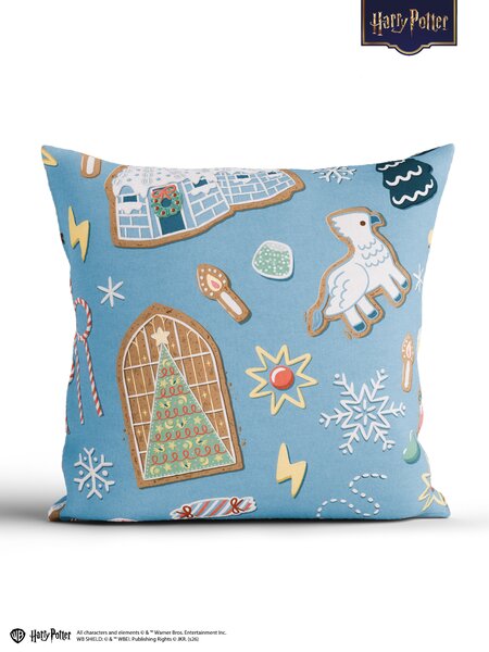 Bavlnená obliečka na vankúš Renforcé 40 × 40 cm - Cozy Christmas modré
