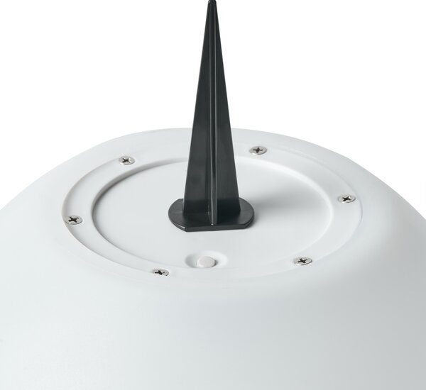 Sada 3 vonkajších solárnych guľatých LED svietidiel biela syntetický materiál 30 cm IP67 vodoodolné s diaľkovým ovládaním záhradné osvetlenie