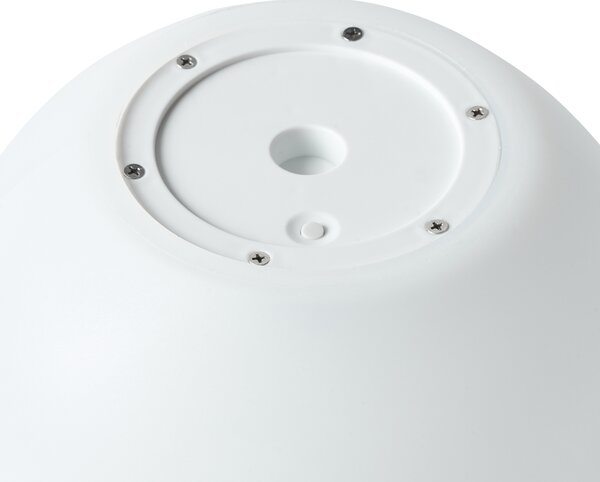 Sada 3 vonkajších solárnych guľatých LED svietidiel biela syntetický materiál 30 cm IP67 vodoodolné s diaľkovým ovládaním záhradné osvetlenie