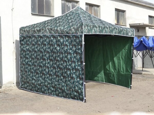 JAKS Nožnicový stan PREMIUM QUALITY army 3 m x 3 m