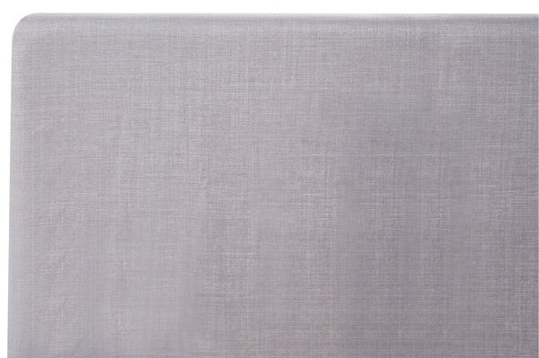 Posteľ svetlosivá látková čalúnená 120 x 200 cm rám postele s roštom moderný dizajn