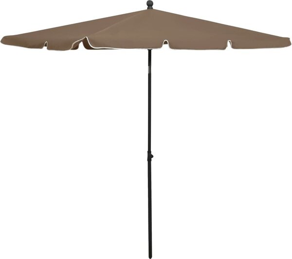 Maison Exclusive – slnečník so stĺpom 210 x 140 cm, farba taupe