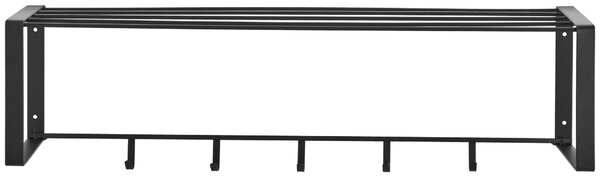 VEŠIAKOVÝ PANEL, čierna, 80/23/25 cm Carryhome - Vešiakové steny, Online Only