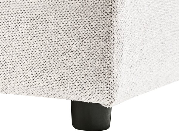 Leňoška krémová biela polyester látkové čalúnenie bez opierok moderný štýl obývacia izba