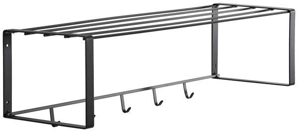 VEŠIAKOVÝ PANEL, čierna, 80/23/25 cm Carryhome - Vešiakové steny, Online Only