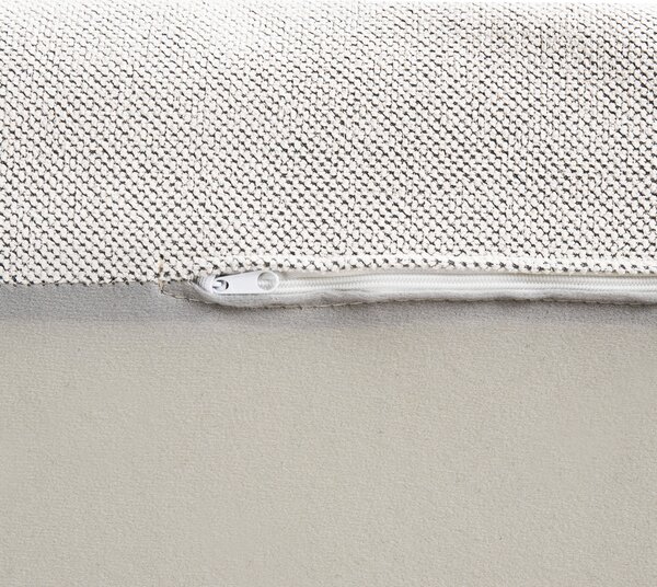 Leňoška krémová biela polyester látkové čalúnenie bez opierok moderný štýl obývacia izba