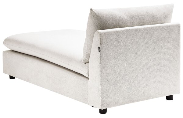 Leňoška krémová biela polyester látkové čalúnenie bez opierok moderný štýl obývacia izba