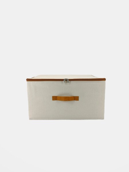 Sinsay - Úložný box s vekom na zips - béžová