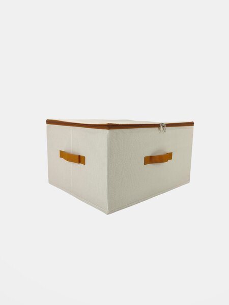 Sinsay - Úložný box s vekom na zips - béžová