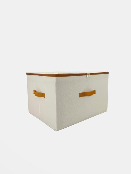 Sinsay - Úložný box s vekom na zips - béžová