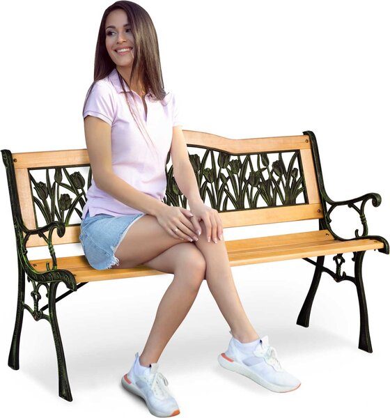 Parková lavička s operadlom 123,5 x 74 x 48 cm Gardi Tulip Sofotel
