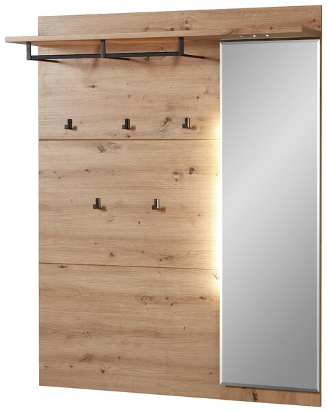 VEŠIAKOVÝ PANEL, dub artisan, 120/153/30 cm Voleo - Vešiakové steny