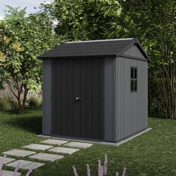 Keter Newton Plus 7×7,5 — záhradný domček, sivý