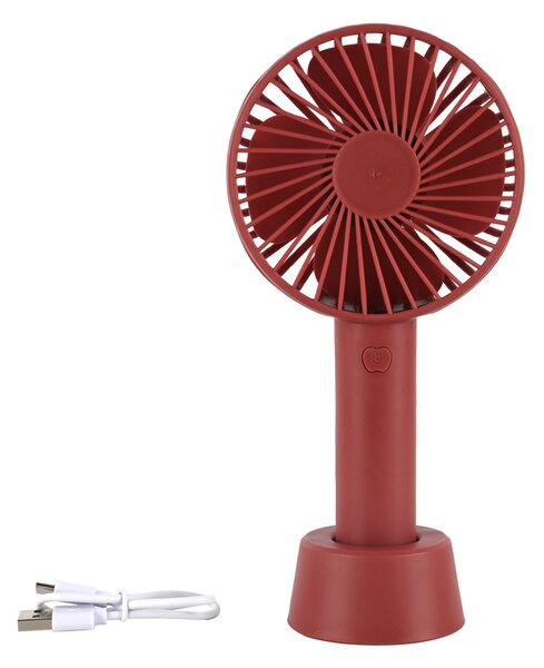 Sinsay - Bezdrôtový ručný ventilátor so stojanom - červená