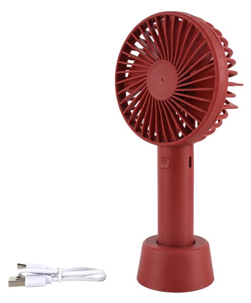 Sinsay - Bezdrôtový ručný ventilátor so stojanom - červená