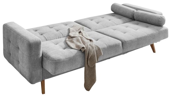 ROZKLADACIA POHOVKA, textil, kompozitné drevo, strieborná MID.YOU - Sedačky, Online Only