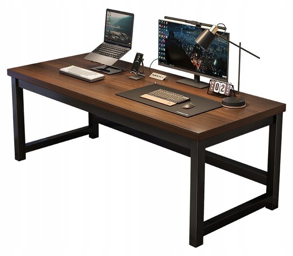 HERNÝ POČÍTAČOVÝ STÔL MODERNÝ TMAVÝ BUK LOFT INDUSTRIAL robustný 120 CM
