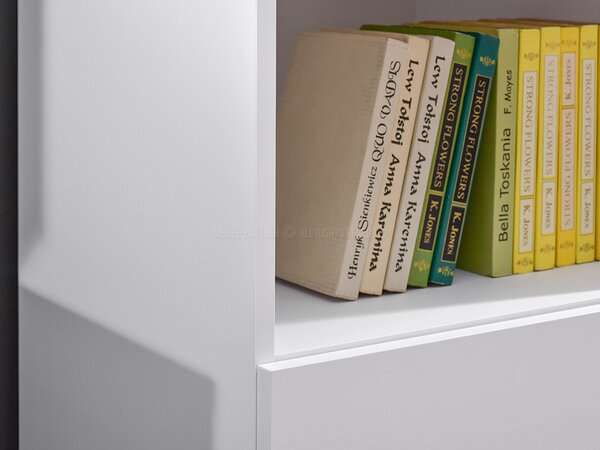 NovýNábytok.sk Regál Lehendakari LI03 (biela). Akcia -12%. Vlastná spoľahlivá doprava až k Vám domov. 1137226