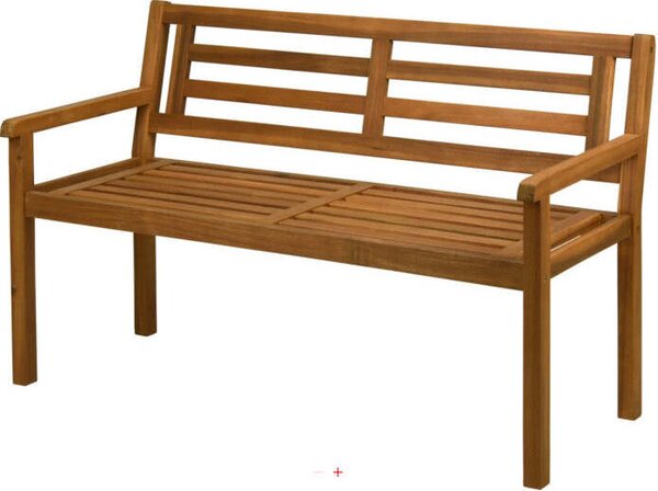 Záhradná lavička s operadlom drevo akácia 120 cm