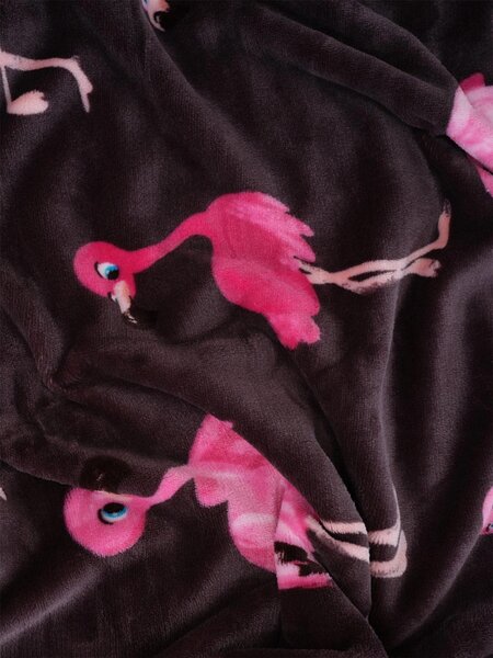 Obliečka na vankúš mikroplyš 70 × 90 cm – Flamingos