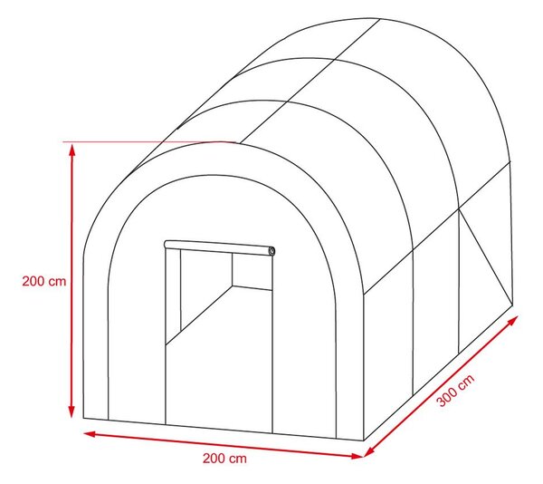 Veľký zahradný fóliovník Avenberg 3.0 m