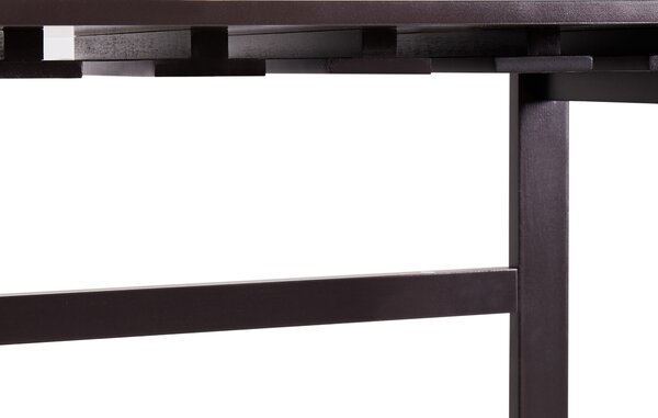 Regál na víno tmavohnedý MDF 80 x 40 x 91 cm stojan na fľaše a poháre klasický elegantný štýl bytový dekor