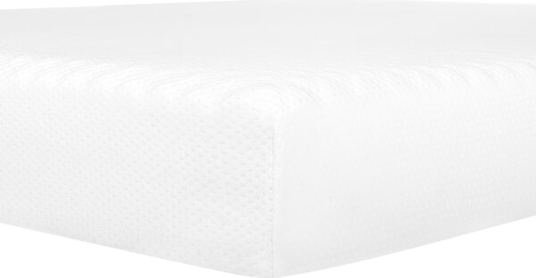 Penový matrac biely polyester 140 x 200 cm snímateľný poťah stredne tvrdý spálňa