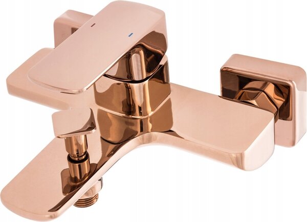 Štvorcová vaňová batéria Cubic Rose Gold