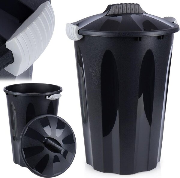 Plastový odpadkový kôš s klipmi pre kanceláriu, kúpeľňu a kuchyňu, 40 l
