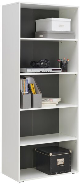 REGÁL, biela, antracitová, 75/185,6/40 cm Hom`in - Regály