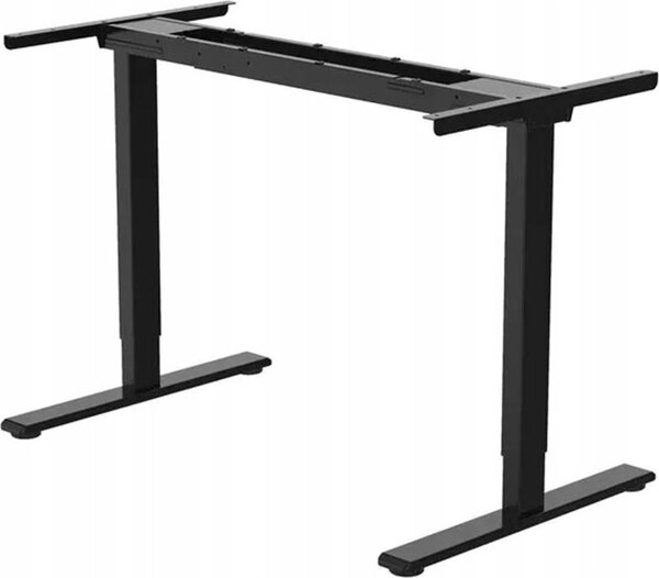 Výškovo nastaviteľný stôl E1B-PRO-EUV3, 70 - 119 CM, bez hornej dosky, čierny